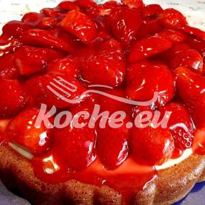 Erdbeerkuchen mit Vanille/Schmand Puddingcreme