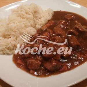 Gulasch mit Bier Guinness