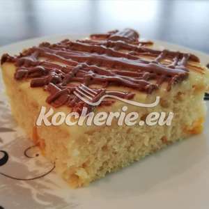 Mandarinen - Buttermilch Kuchen mit Vanillepudding und Schokoguss