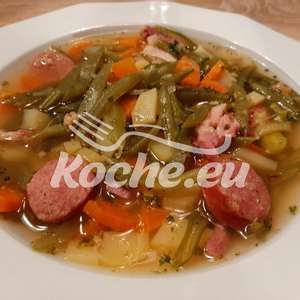 Schnelle Variante für frische Schnippelbohnensuppe