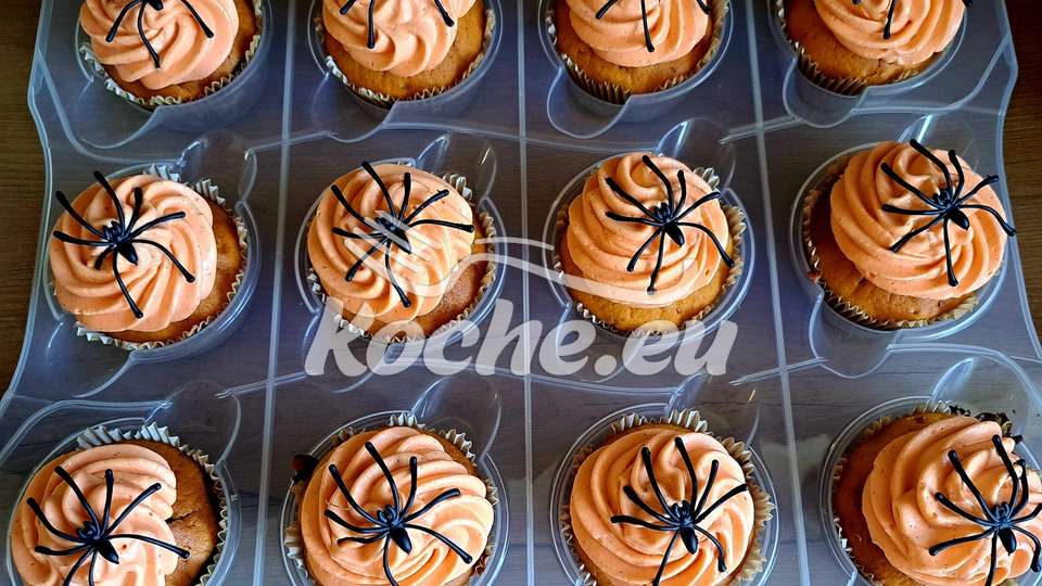 Kürbis Marmor Kuchen als Cupcakes